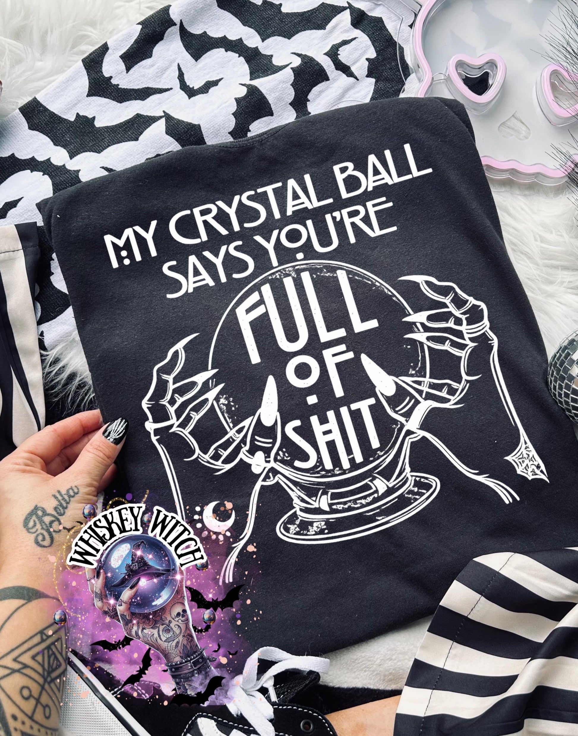 Crystal Ball Witch T-Shirt – Funny Sarcastic Graphic Tee
