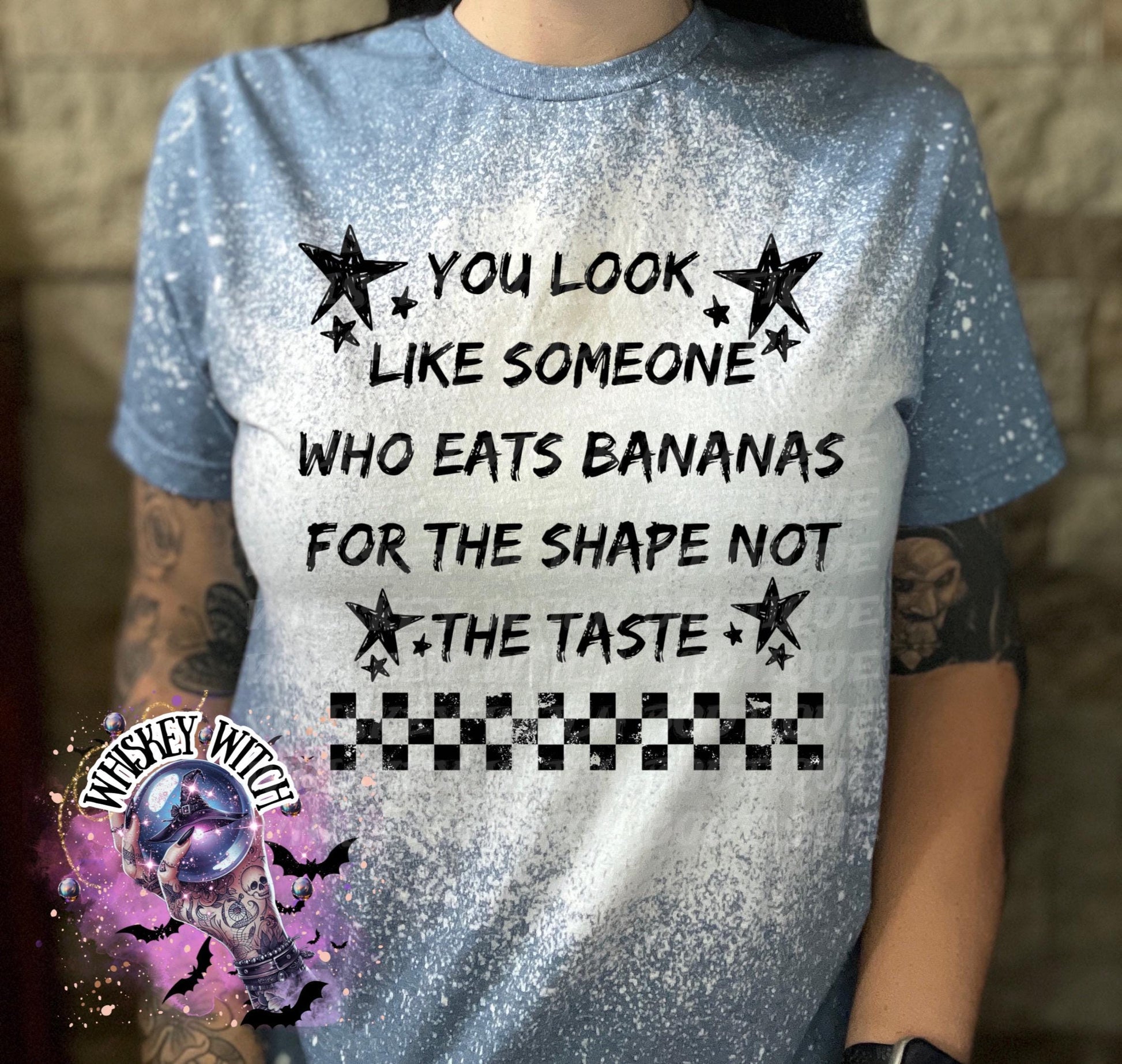 Funny Bleached T-Shirt, Banana Shape Joke, Sarcastic Graphic Tee
