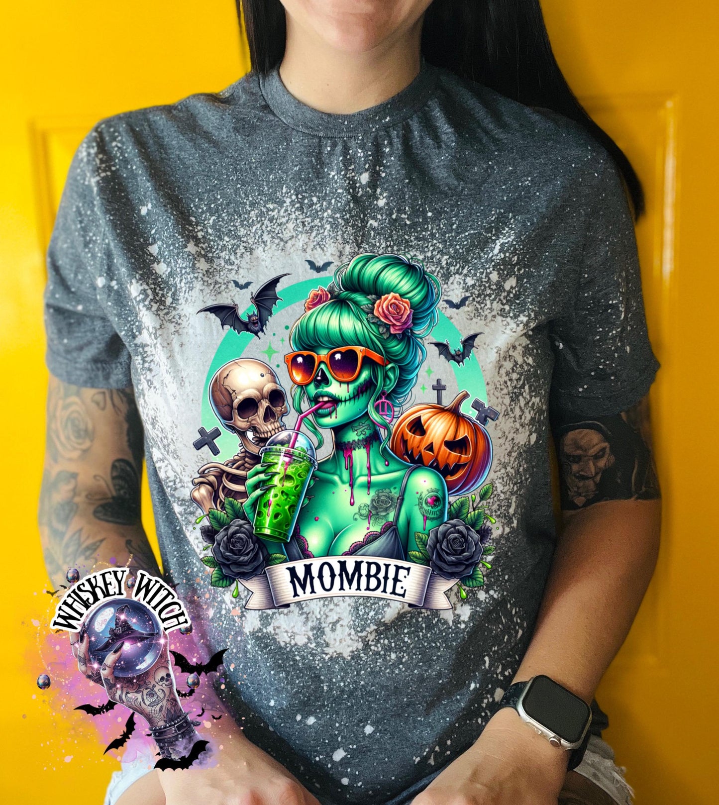 Bleached Shirt Mombie Skeleton | funny T shirt | gift | tshirt | unique gift | gift for her | snarky | sarcastic | skeleton | soft tee