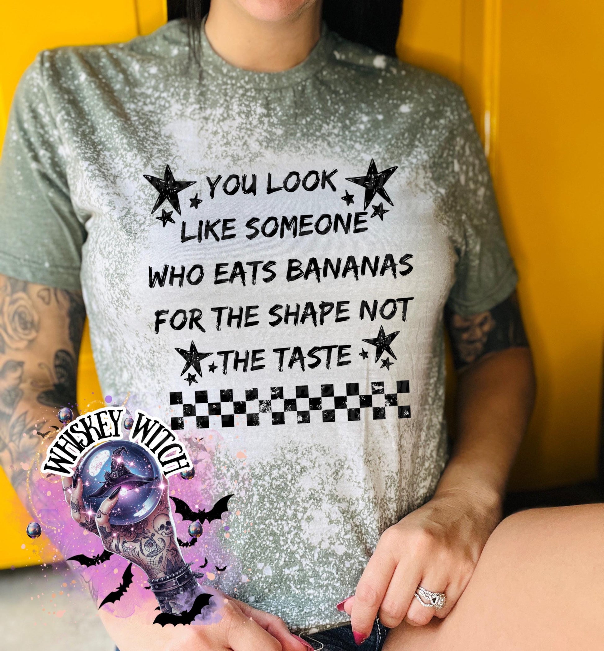 Funny Bleached T-Shirt, Banana Shape Joke, Sarcastic Graphic Tee