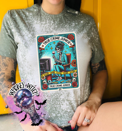 True Crime Junkie funny witchy shirt | sarcastic | trending | unique | vintage | retro | distressed | custom | funny | gift best seller