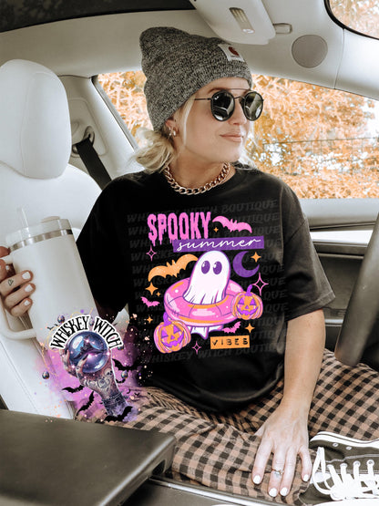 Spooky Summer Shirt, Ghost Pool Float Graphic Tee for Women, Summerween, gift for her