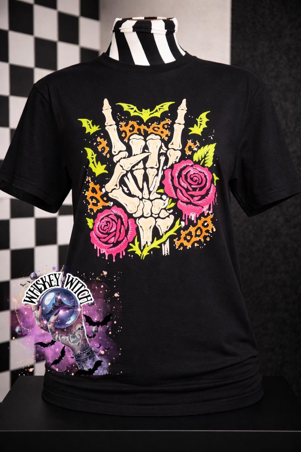 Witchy Skelly Hand cute horror Witchy Halloween Shirt | cute shirt | cozy | retro | vintage | comfy | gift | handmade | spooky | cozy tee