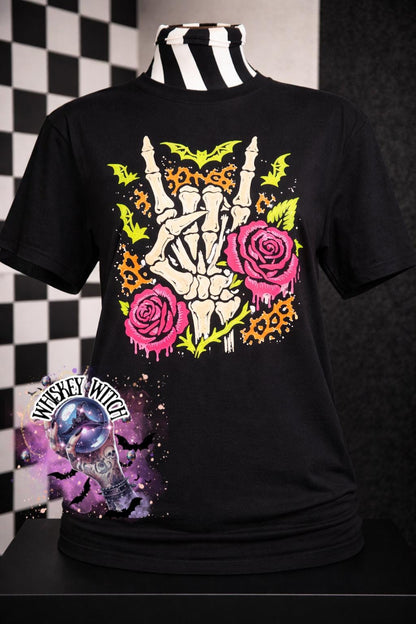 Witchy Skelly Hand cute horror Witchy Halloween Shirt | cute shirt | cozy | retro | vintage | comfy | gift | handmade | spooky | cozy tee