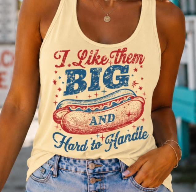 Funny Hot Dog Shirt, BBQ Cookout tank top for Women lake day BBQ shirt 4th of July vacation tank top