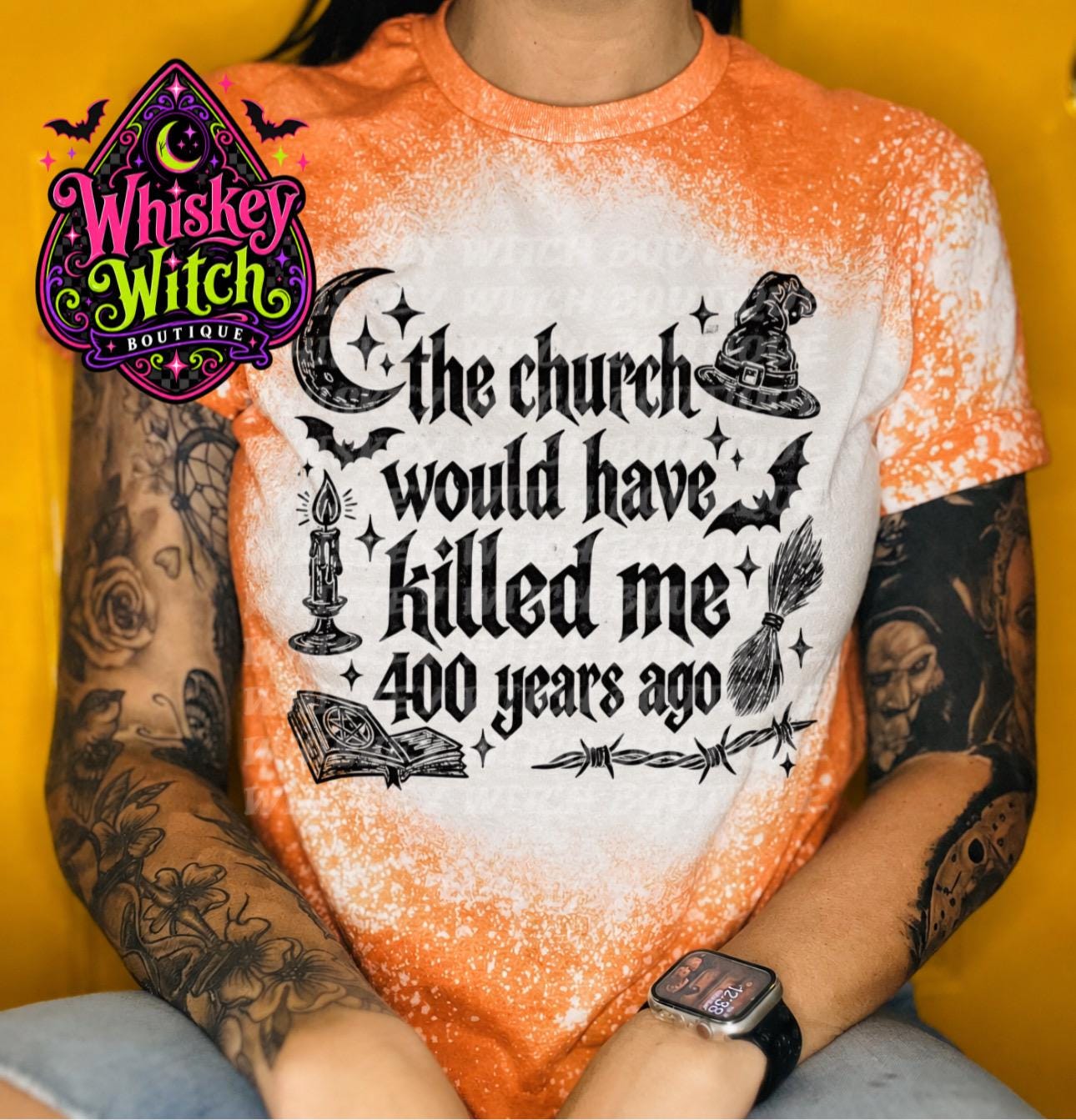 Bleached Witch Shirt, The Church Would Have Killed Me 400 Years Ago Tee
