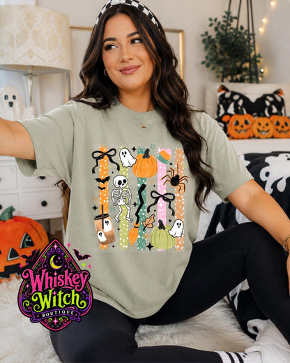 Comfort Colors Halloween Shirt, Cute Ghost Tee | Retro Spooky Season Graphic Tee
