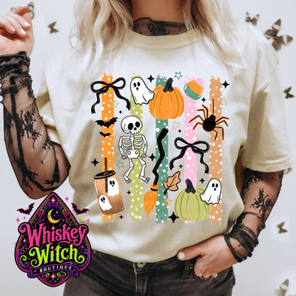 Comfort Colors Halloween Shirt, Cute Ghost Tee | Retro Spooky Season Graphic Tee
